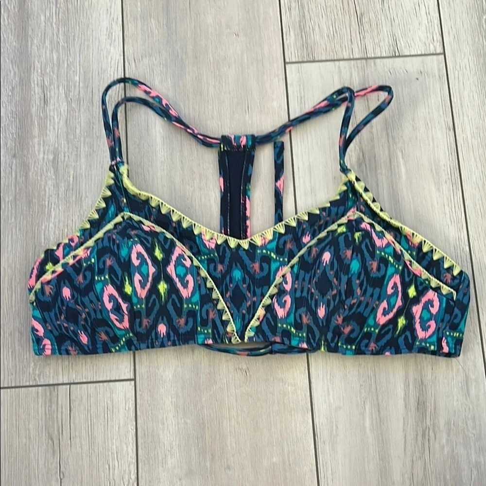 Xhilaration colorful swim bikini top size XL
